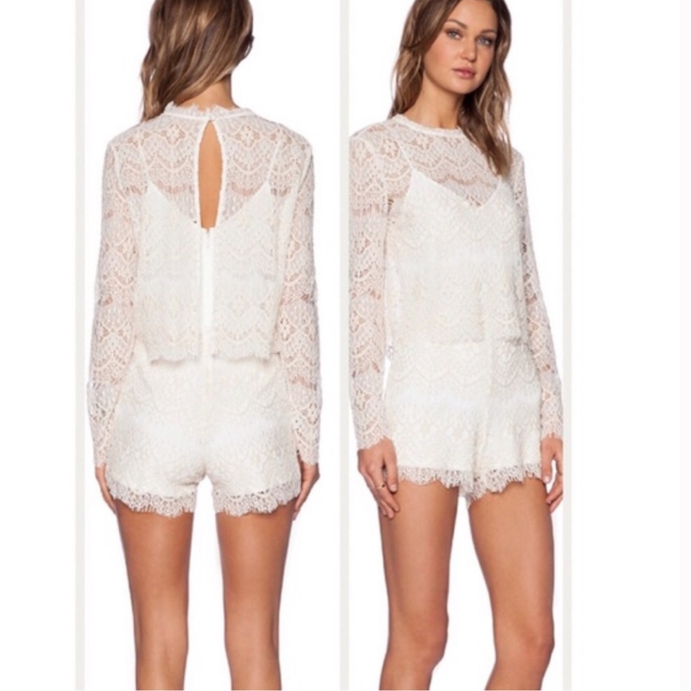 Saylor Savannah lace romper L